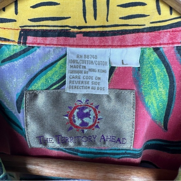 The Territory Ahead Vintage Retro 90’s Short Sleeve Button Down Shirt Large - Picture 3 of 7